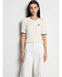 Liu Jo - Pull Droit Col Rond En Coton Femme - Lyst