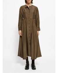 Roseanna - Robe Longue Plissée À Boutons Unie Femme - Lyst