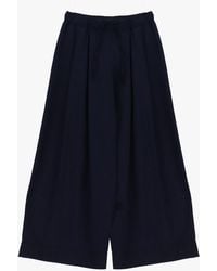 Please - Pantalon Palazzo Large Taille Haute À Cordon - Lyst
