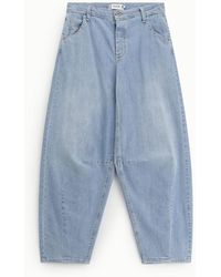Please - Jeans Baloon Fit Taille Mi-Haute Délavage Clair - Lyst