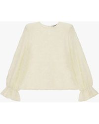 Please - Pull Dentelle Manches Ballon - Lyst