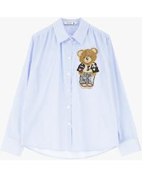 Please - Chemise Rayée À Boutons - Lyst