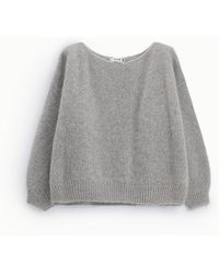 Please - Pull Col Rond Coupe Ample Manches Longues - Lyst