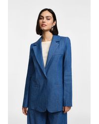 Please - Blazer Effet À Fermeture Un Bouton - Lyst