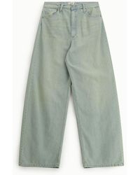 Please - Jeans Jambe Large Taille Haute Effet Usé - Lyst