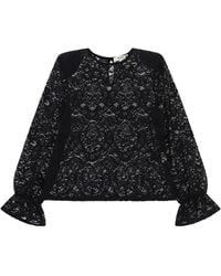 Please - Pull Dentelle Manches Ballon - Lyst