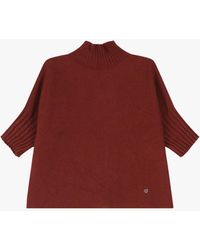 Please - Pull Col Roulé Manches Au Coude - Lyst