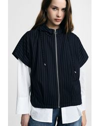 Please - Sweat À Capuche Rayé Fermeture Éclair - Lyst