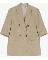 Please - Blazer Con Manica A 3/4 E Doppio Petto - Lyst