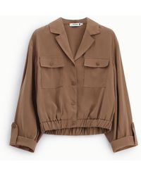Please - Chemise Cropped À Poches Avant Et Fermeture Boutonnée - Lyst