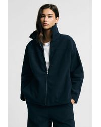 Please - Sweat-Shirt Fermeture Zippée Col Montant Regular - Lyst