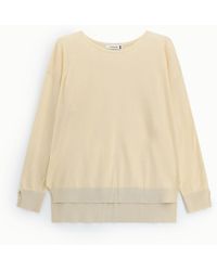 Please - Pull Col Rond Coupe Regular Manches Longues - Lyst