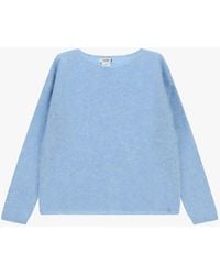 Please - Pull Col Bateau Coupe Ample Uni - Lyst
