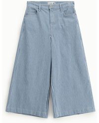 Please - Jeans Large Taille Haute À Rayures Verticales - Lyst
