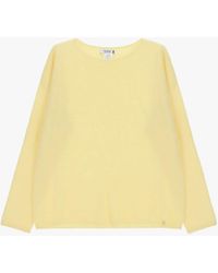 Please - Pull Col Bateau Coupe Ample Uni - Lyst