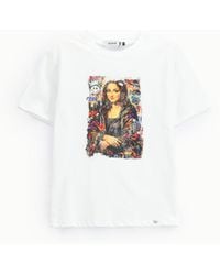 Please - T-Shirt Coupe Regular À Imprimé Graphique Devant - Lyst