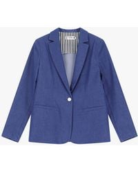 Please - Blazer Melange Con Bottone Frontale - Lyst