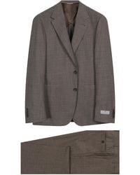 Canali - Patch Pocket Casual Textured Suit Brown - Lyst
