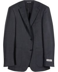 Canali - Dice Check Sports Jacket Navy/brown - Lyst