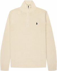 Polo Ralph Lauren - Cotton 1/4 Zip Rib Knit - Lyst