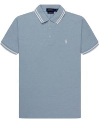 Polo Ralph Lauren - Stretch Mesh Detailed Collar Polo Sky Blue - Lyst