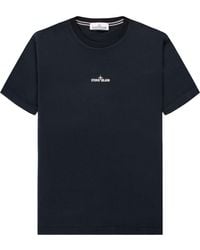 Stone Island - Stamp Two Print T-shirt Navy - Lyst