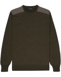 Paul & Shark - Typhoon Nylon Panelled Knit Military Green - Lyst