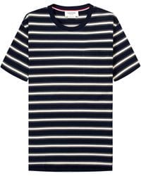 Thom Browne - Striped T-shirt Contrasting Pocket Navy/white - Lyst