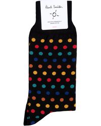 Paul Smith - Gino Striped And Dot Sock Black Multi - Lyst