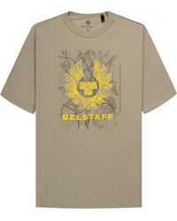 Belstaff - Map Printed T-shirt Cloud Grey - Lyst