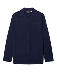 Polo Ralph Lauren - Washable Wool Long Sleeve Cardigan Hunter Navy - Lyst