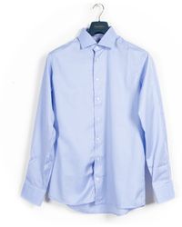 Eton - Ss19 Fine Herringbone Stripe Shirt Blue - Lyst