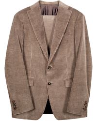 Canali - Single Breasted Corduroy Suit Beige - Lyst