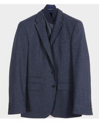 BOSS - Hugo Hadwart Fleck Wool Jacket With Removable Inner Navy/white - Lyst