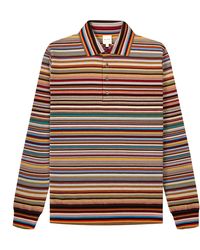 Paul Smith - Signature Stripe Ls Knit Polo Multi - Lyst