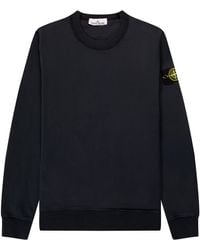 Stone Island - Garment Dyed Crew Neck Sweatshirt Navy - Lyst