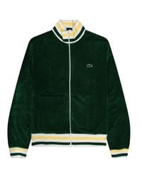 Lacoste - Terry Tack Top Green - Lyst