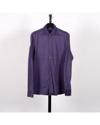 Eton - Jersey Full Button Shirt Purple - Lyst