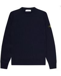 Stone Island - Lambswool Crew Neck Knit - Lyst