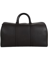 Canali - Leather Holdall Dark Brown - Lyst