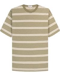Norse Projects - Johannes Sunbleached Stripe Ss T-shirt Sunwashed Green - Lyst
