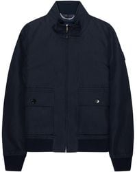 Belstaff - Dark Ink Helston Linen Cotton Twill Tailored Jacket - Lyst