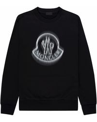 Moncler - Blurred Chest Logo Sweatshirt - Lyst
