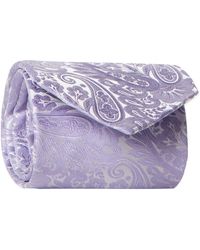 Eton - Paisley Printed Silk Tie Purple - Lyst