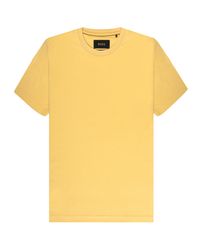 BOSS - Hugo Tesar Crew Neck T-shirt Lemon - Lyst
