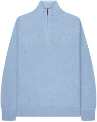 Polo Ralph Lauren - Mesh Knit Cotton 1/4 Zip Sweatshirt - Lyst