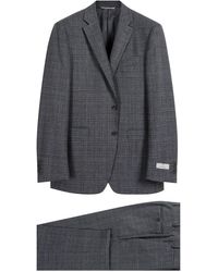 Canali Giant Check Wool Suit Grey - Gray