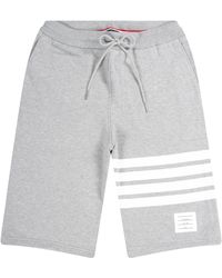 Thom Browne - 'cotton Loopback' Engineered 4-bar Sweat Shorts Light Grey - Lyst