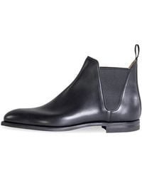 Crockett & Jones - 'chelsea Viii' Calf Leather Boots Black - Lyst
