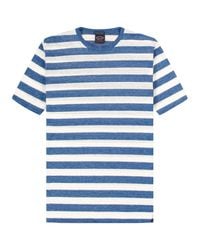 Paul & Shark - Delavè Striped Linen T-shirt Blue/white - Lyst